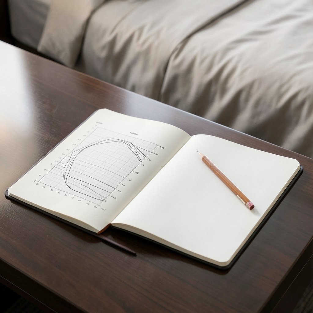 Printed pickup curve charts beside a notebook on a hotel desk